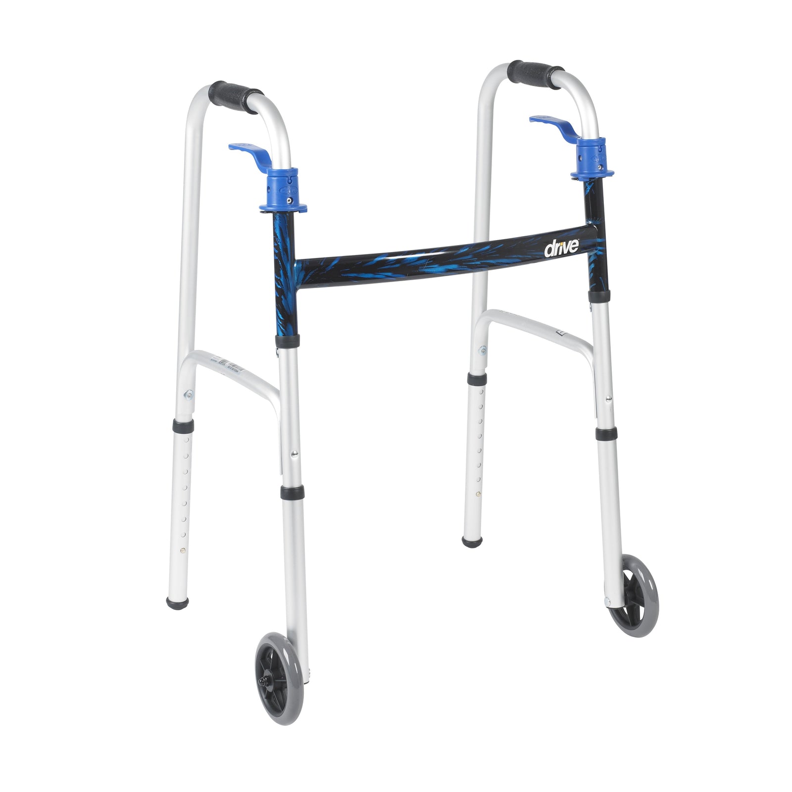 drive Dual Release Folding Walker Adjustable Height