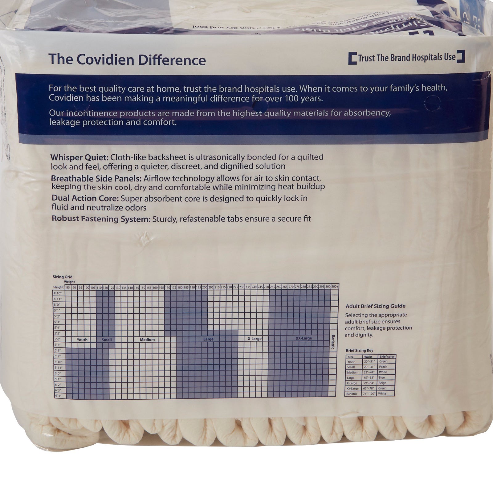 Simplicity Unisex Adult Incontinence Brief