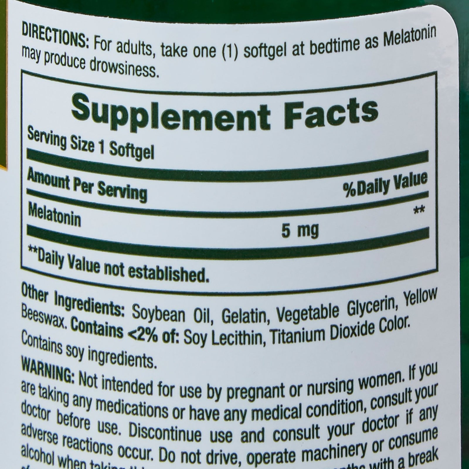 US Nutrition Natures Bounty Melatonin Sleep Health Supplement