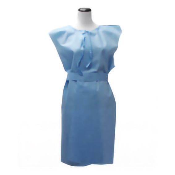 Patient Exam Gown X-Large Blue Disposable