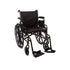 McKesson Lightweight Wheelchair Dual Axle (18" & 20" Seat Widths) w/ Swing-Away Footrest/Elevating Legrest, Black Upholstery, 300 lbs. Weight Capacity