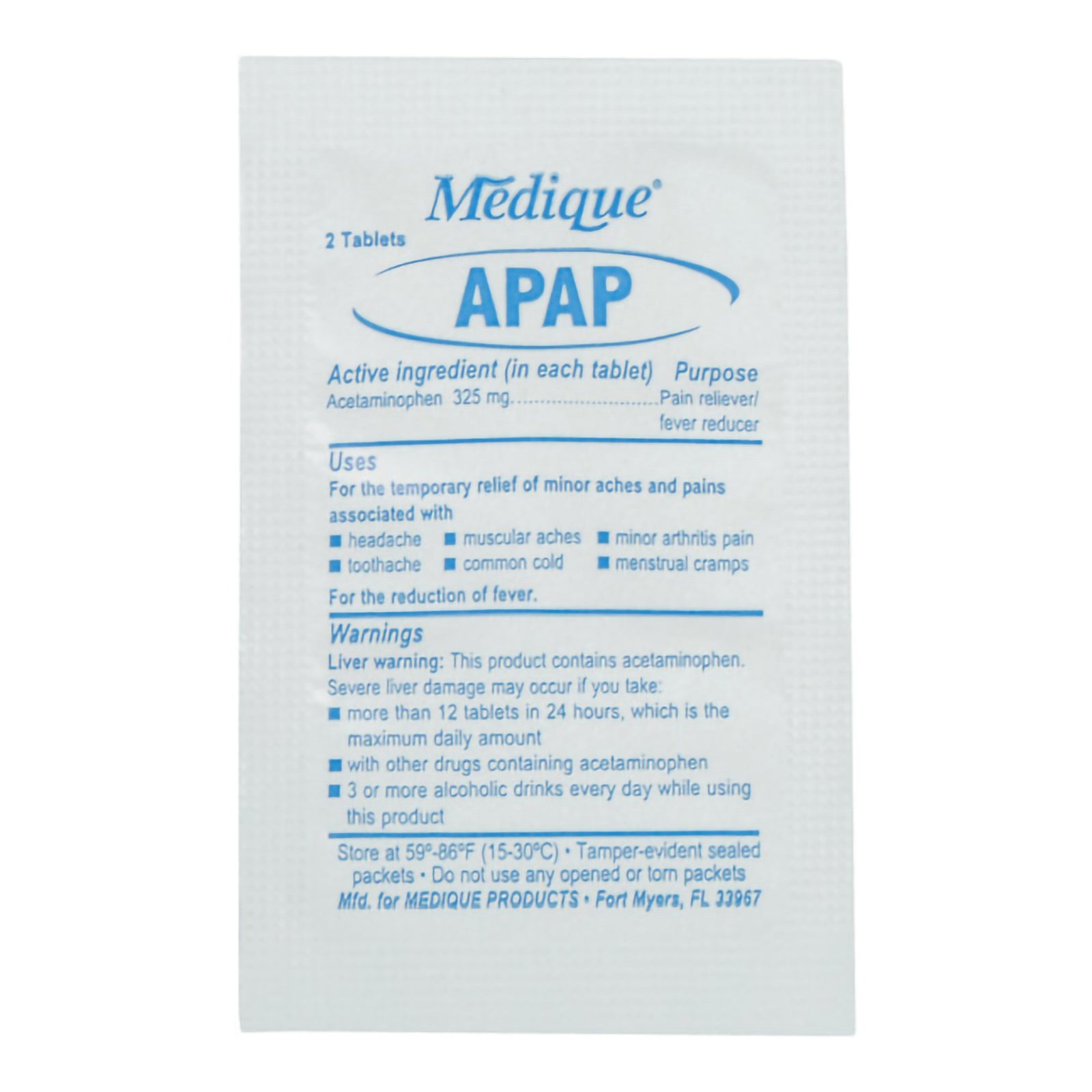 Medique APA Non-Aspirin Tablets Pain Reliever/Fever Reducer