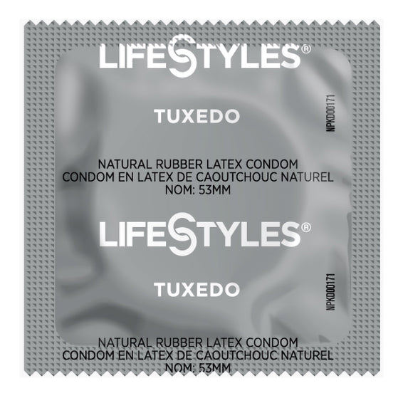 Condom Lifestyles Tuxedo 1,008/Case Lubricated OSFM