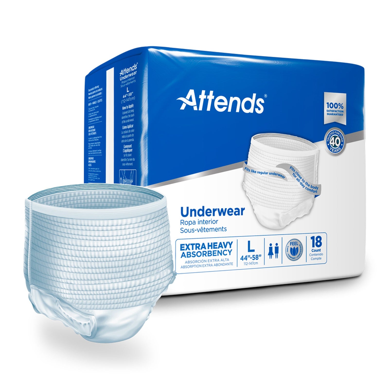 Attends Unisex Adult Absorbent Underwear