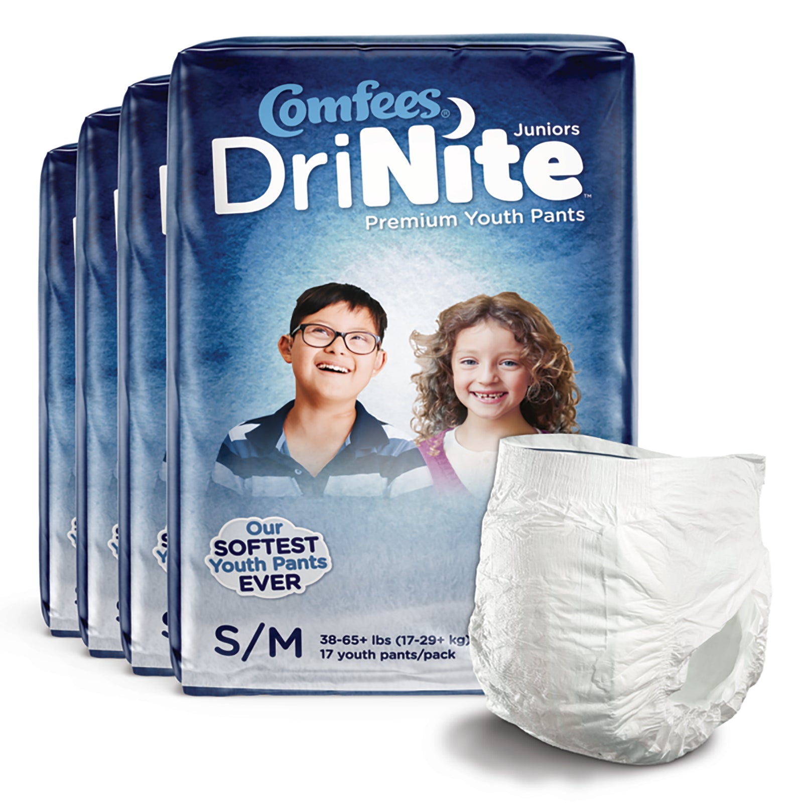 Comfees DriNite Juniors Unisex Youth Absorbent Underwear