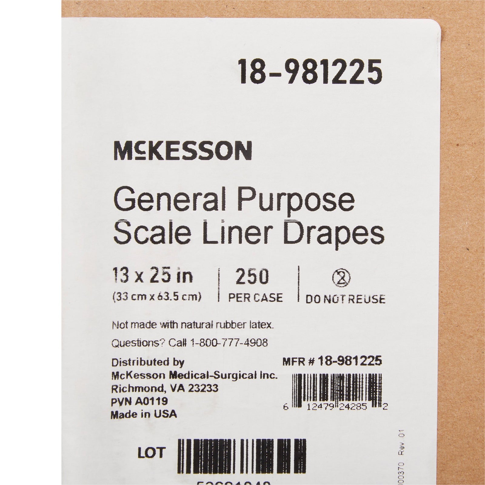 McKesson Smooth Scale Liner Paper