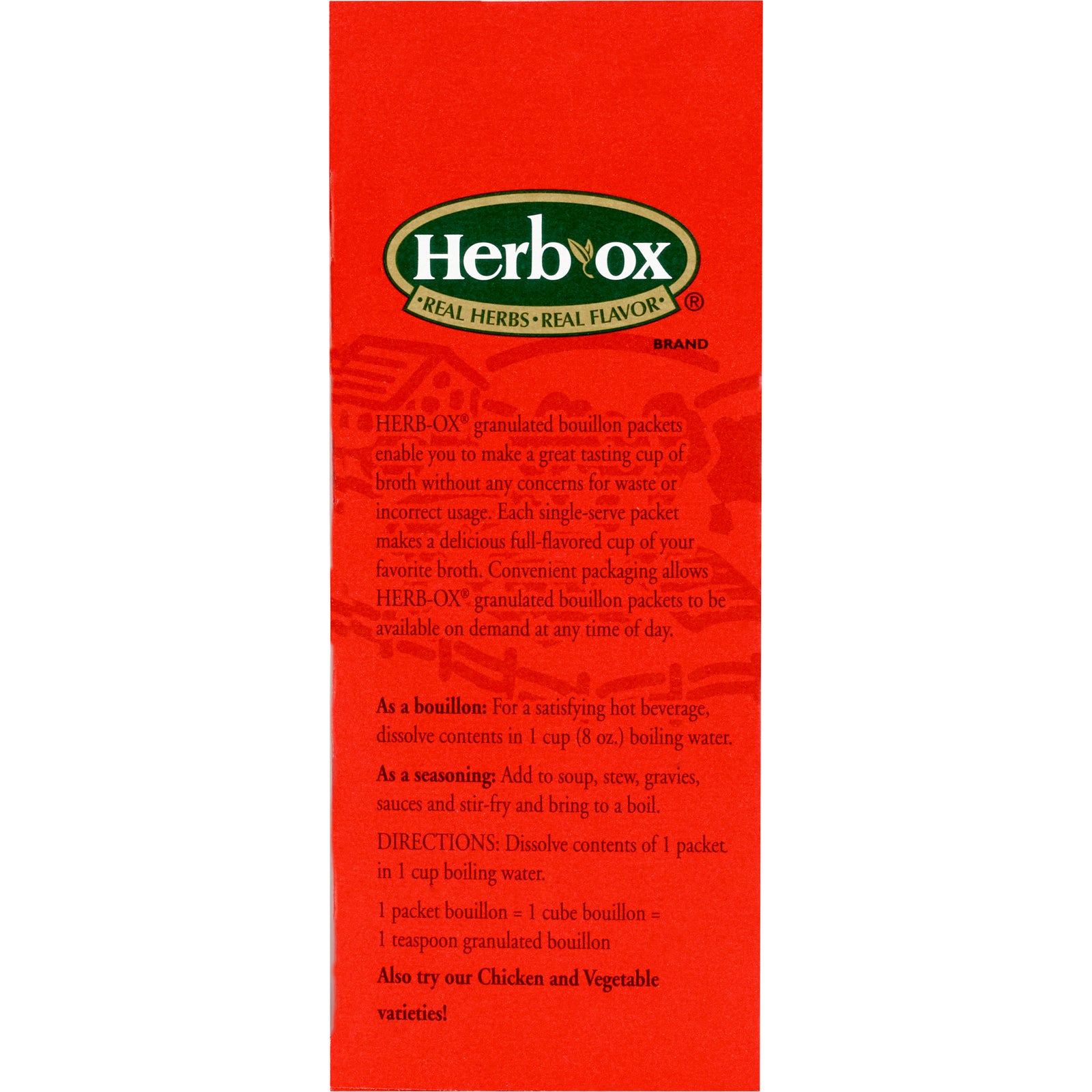 Herb-Ox® Beef Bouillon Instant Broth, 300 Packets per Case