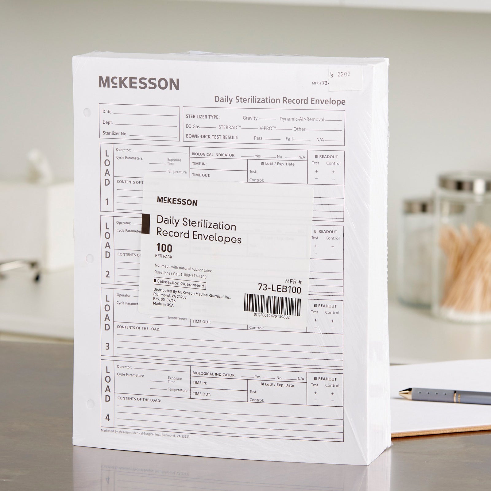 McKesson Sterilization Record Envelope