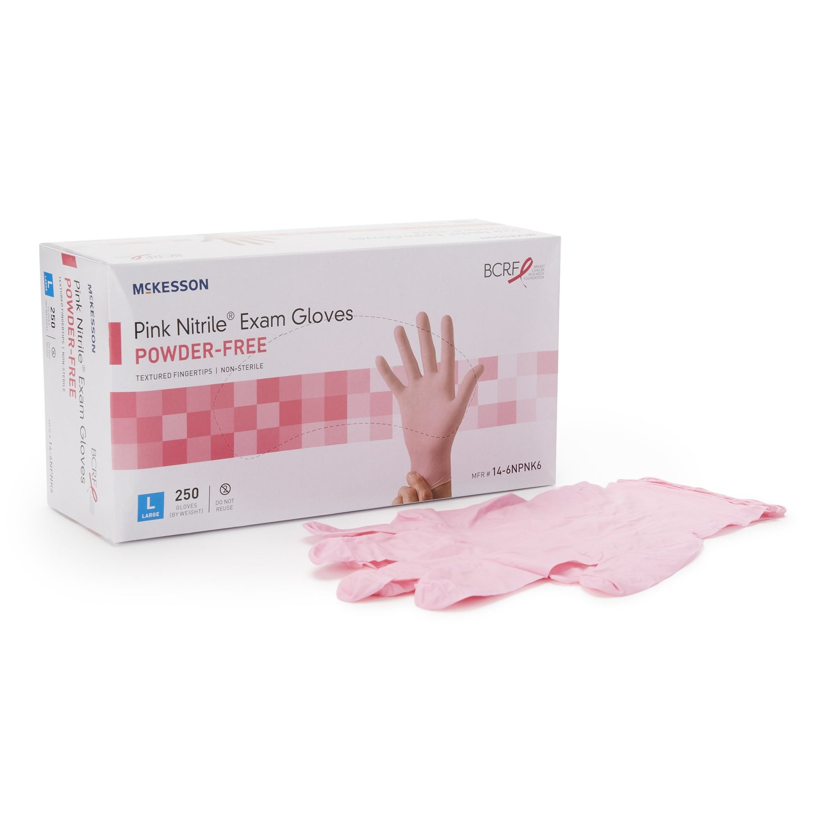 McKesson Pink Nitrile Nitrile Exam Glove