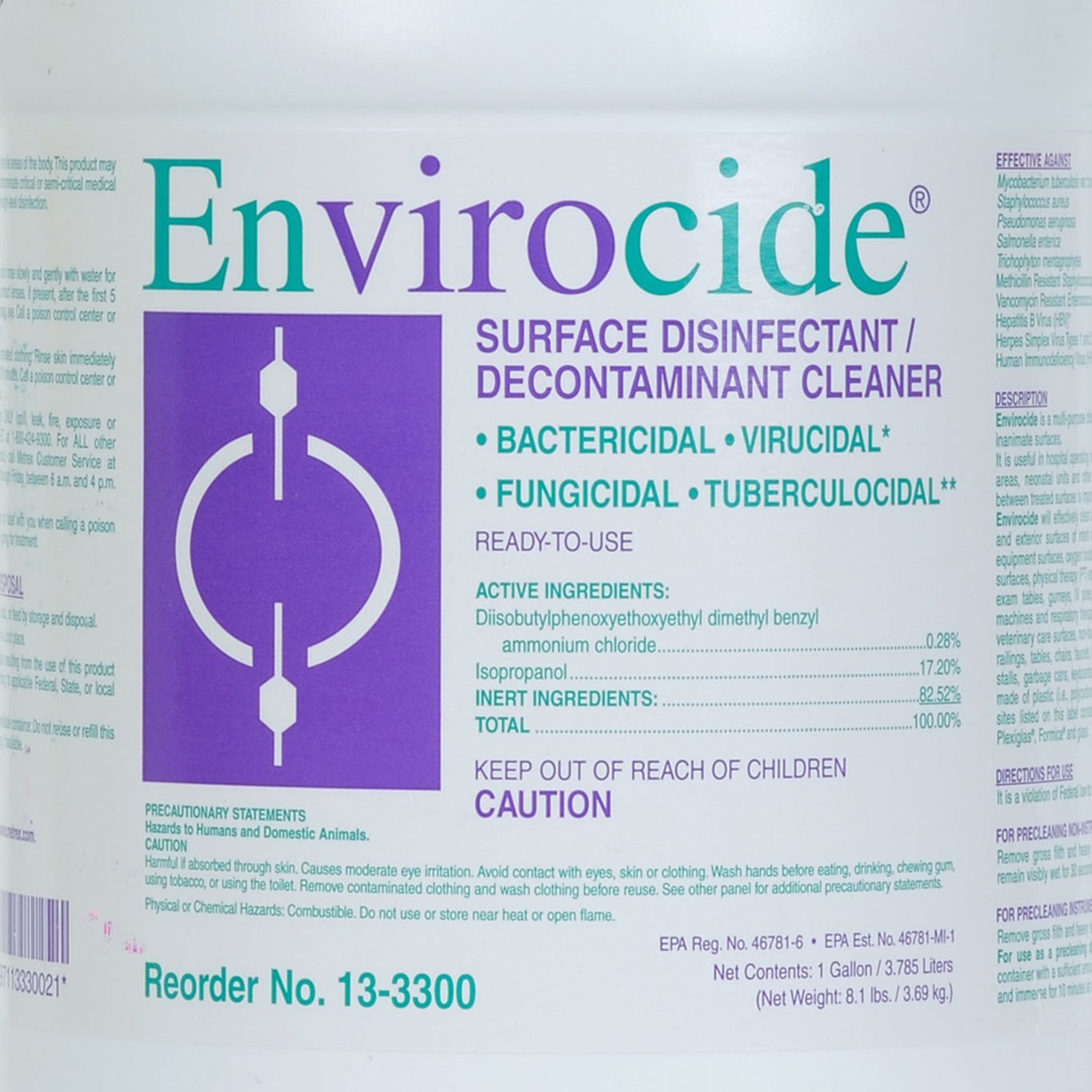 Envirocide Surface Disinfectant & Decontaminant Cleaner