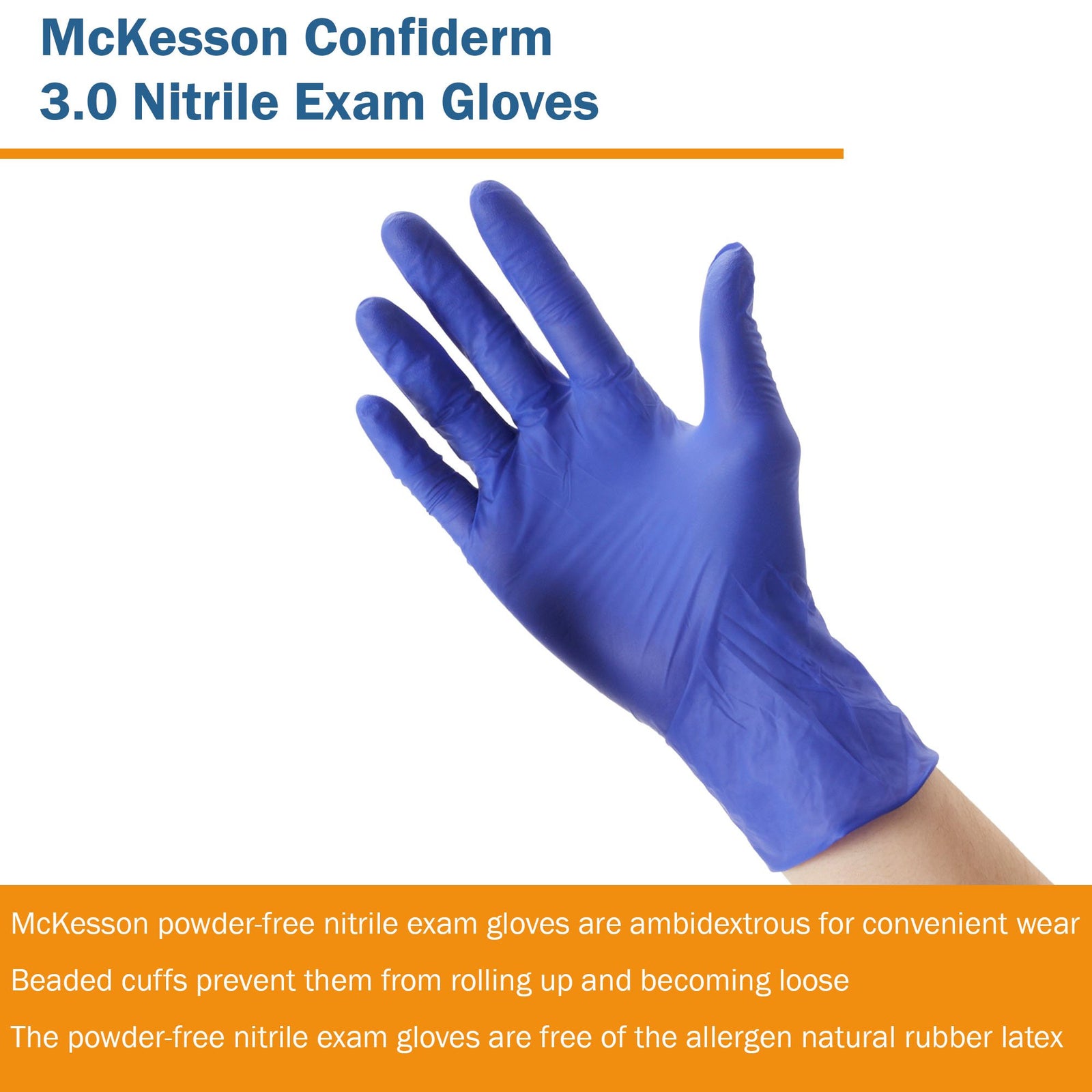 McKesson Confiderm 3.0 Nitrile Exam Glove
