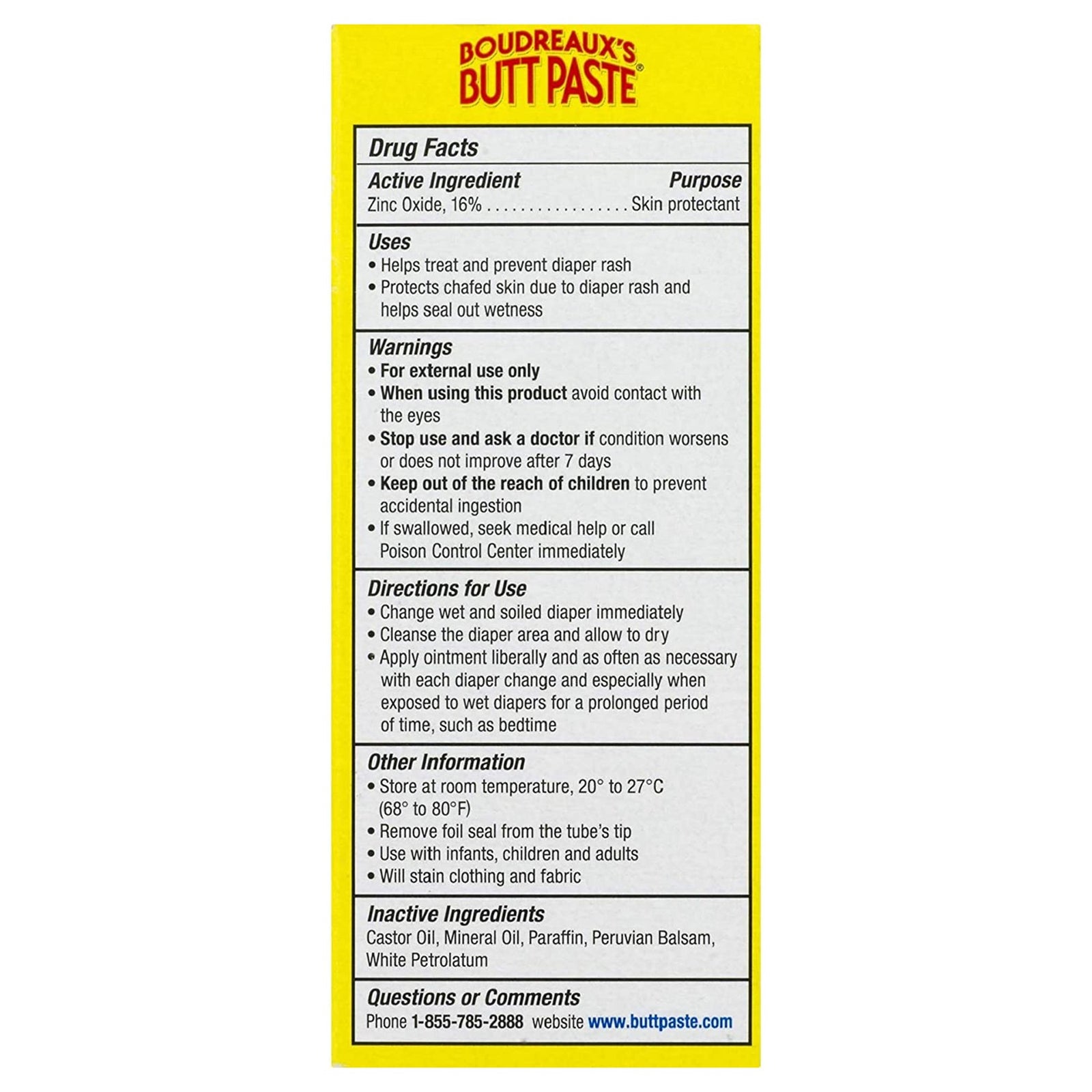 Boudreaux's Butt Paste Diaper Rash Treatment