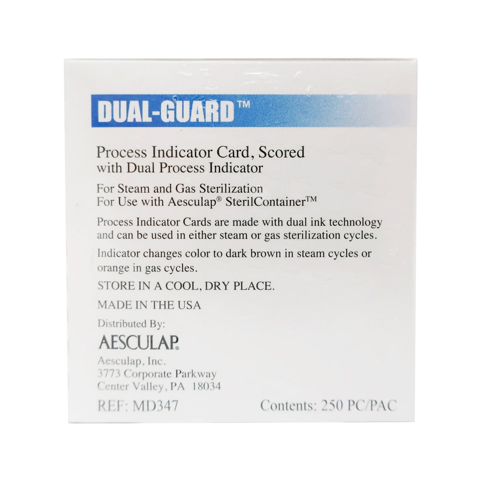 Aesculap Sterilization Process Indicator Card