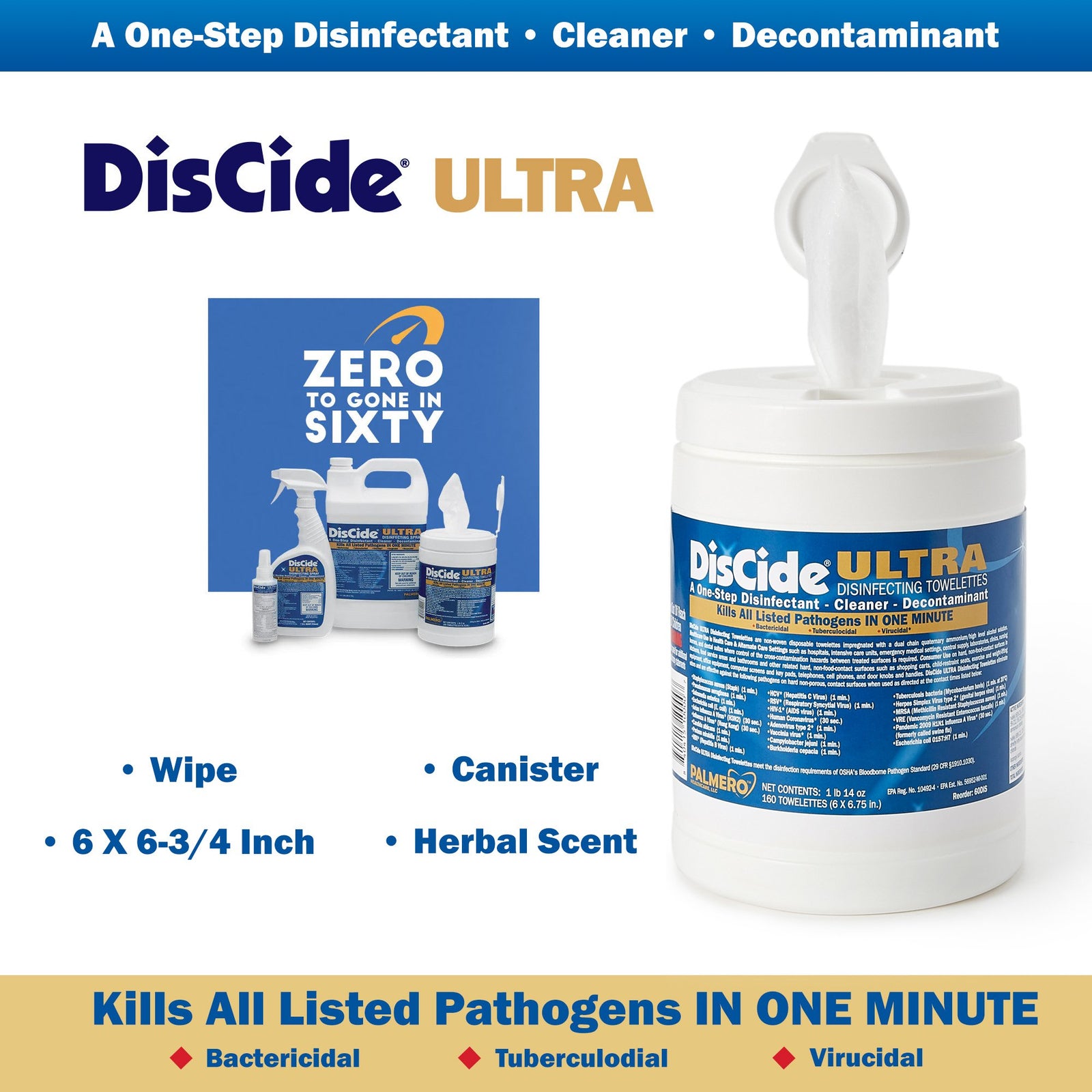 DisCide Ultra Disinfecting Towelettes