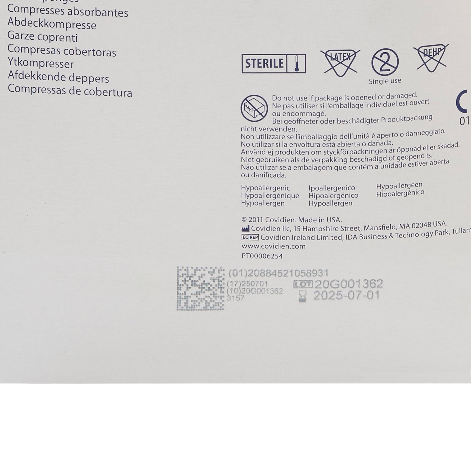 Curity Nonwoven Sponge