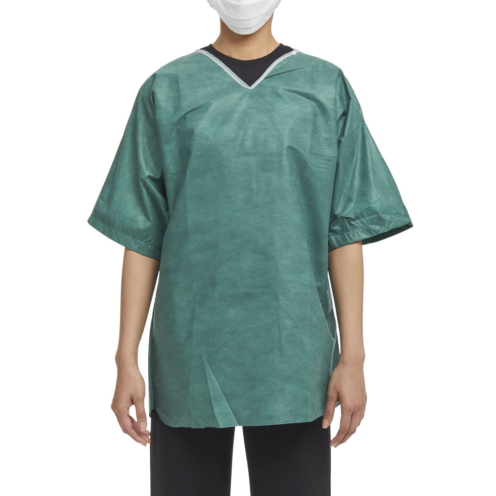 Scrub Shirt X-Large Green Without Pockets Short Sleeve Unisex
