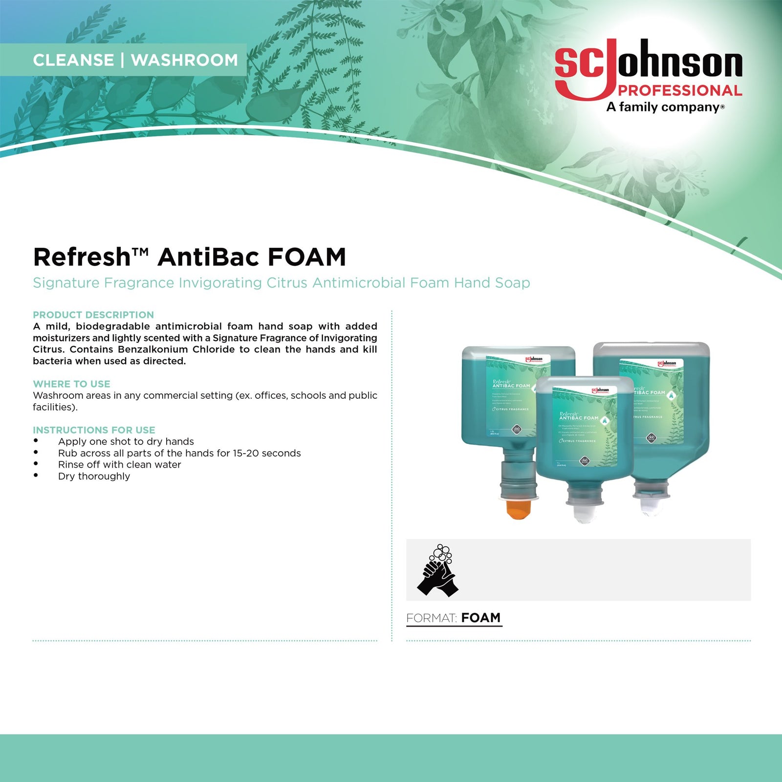 Refresh AntiBac Foam Antibacterial Soap