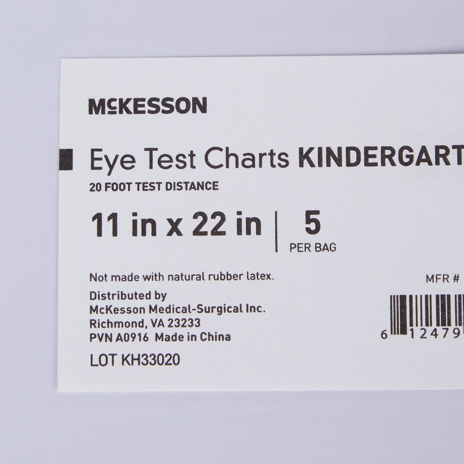 McKesson Preschool Eye Test Chart