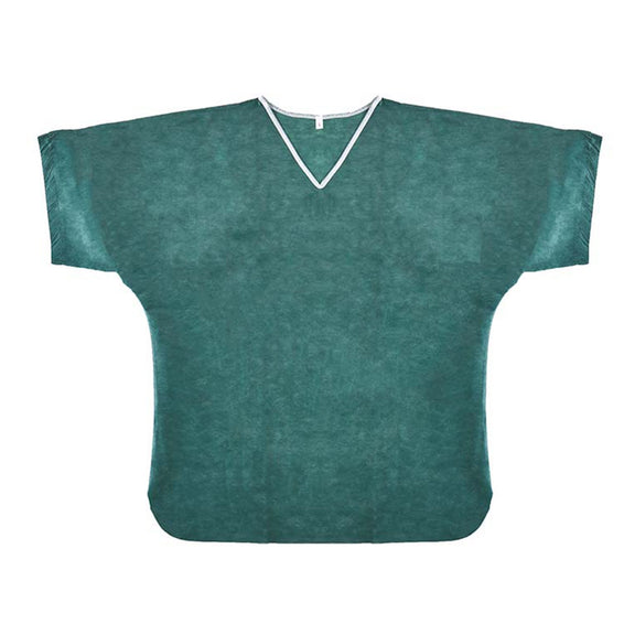 Scrub Shirt X-Large Green Without Pockets Short Sleeve Unisex