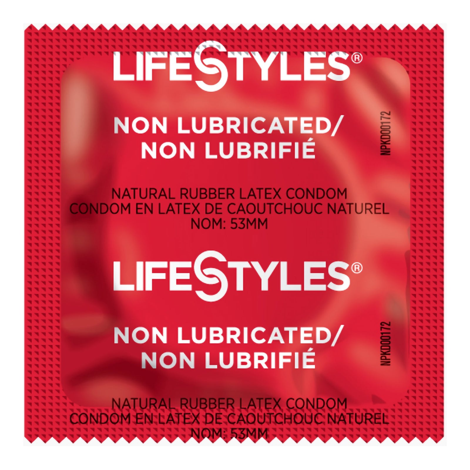 Condom Lifestyles, Non-Lub'd, 1 Size, 1K/Case