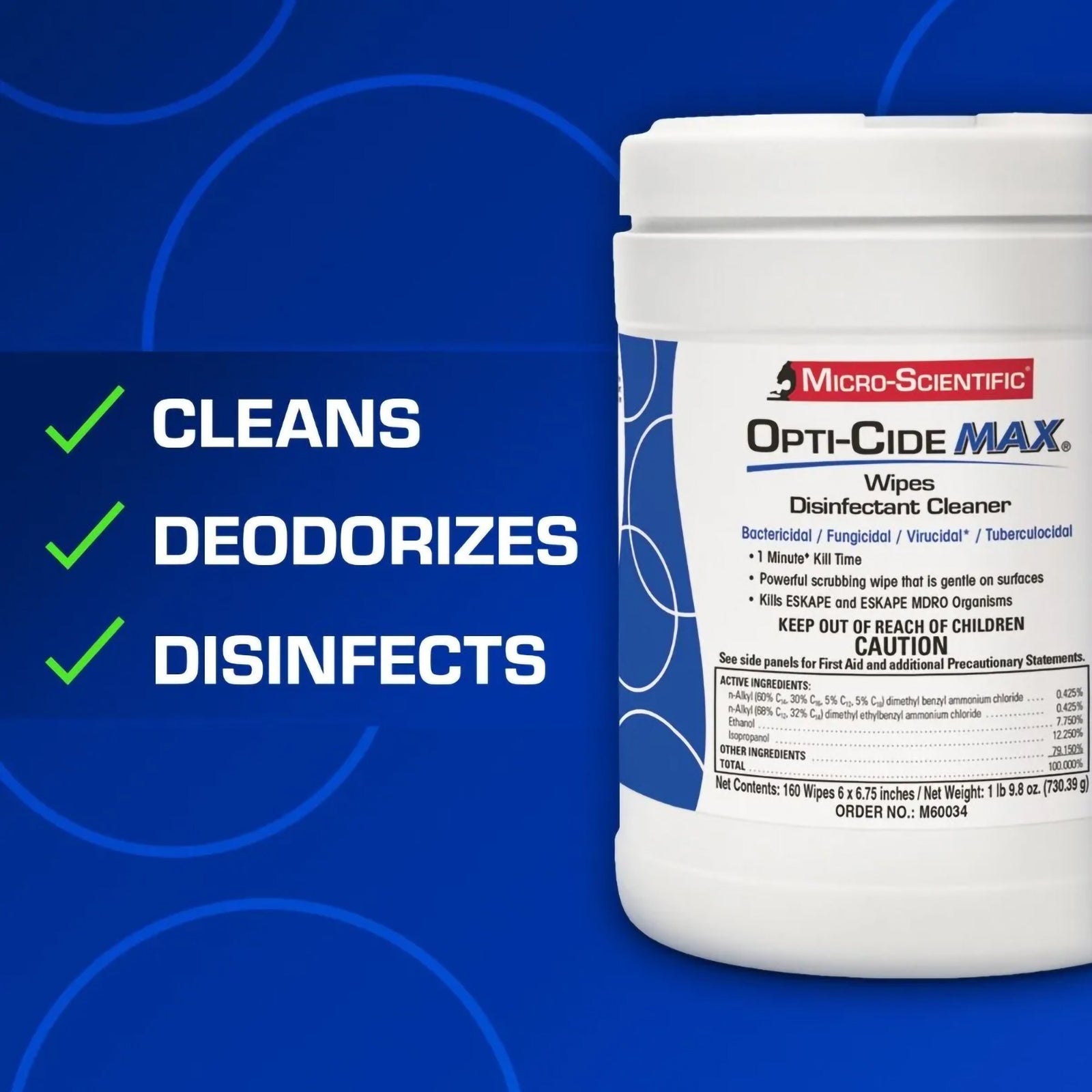 Opti-Cide Max Wipes Disinfectant Cleaner