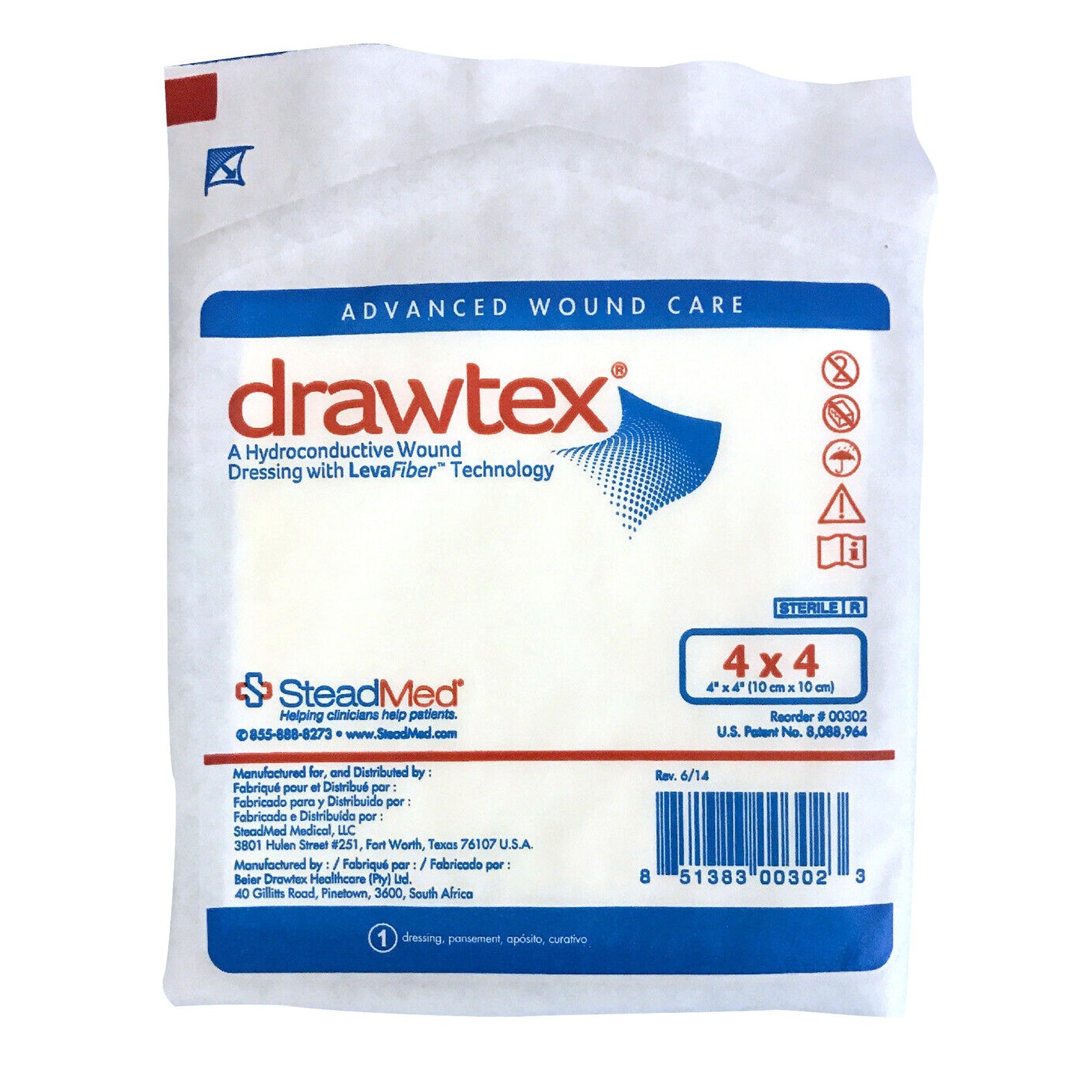Drawtex Hydroconductive Wound Dressing with LevaFiber Technology