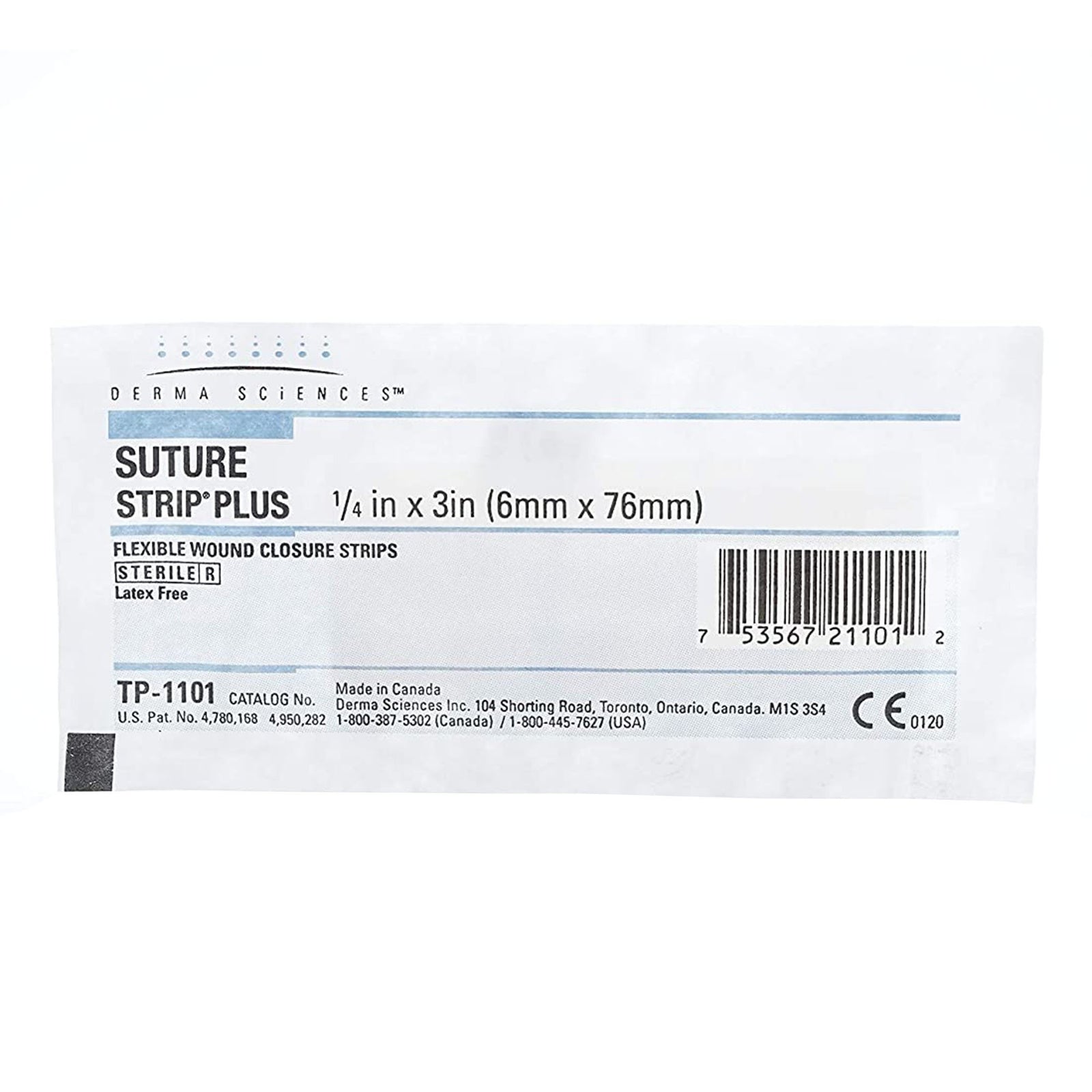 Skin Closure Strip 1/4 X 3 Inch Non-Woven Polyamide Water Resistant Envelope Tan