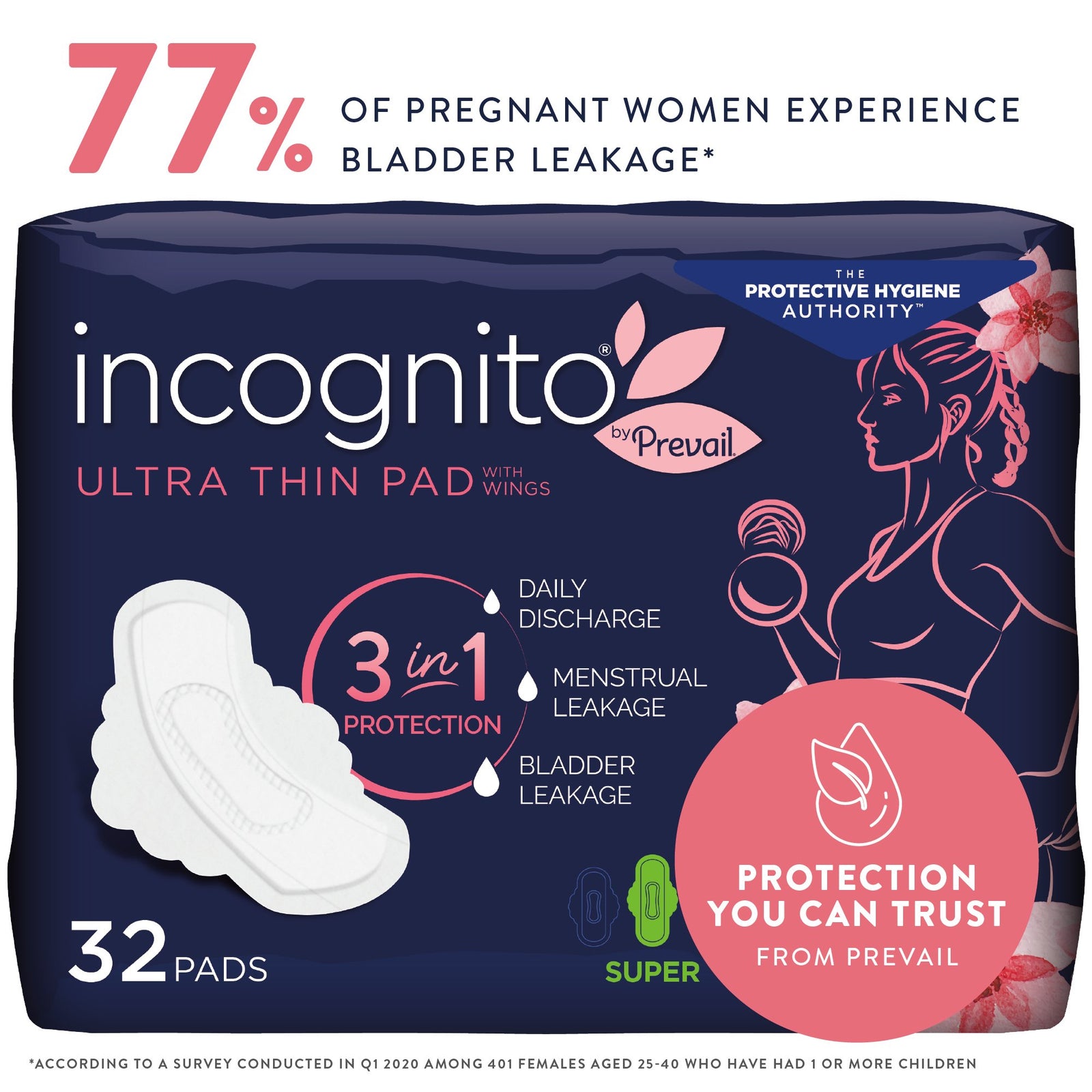 incognito by Prevail Feminine Pad