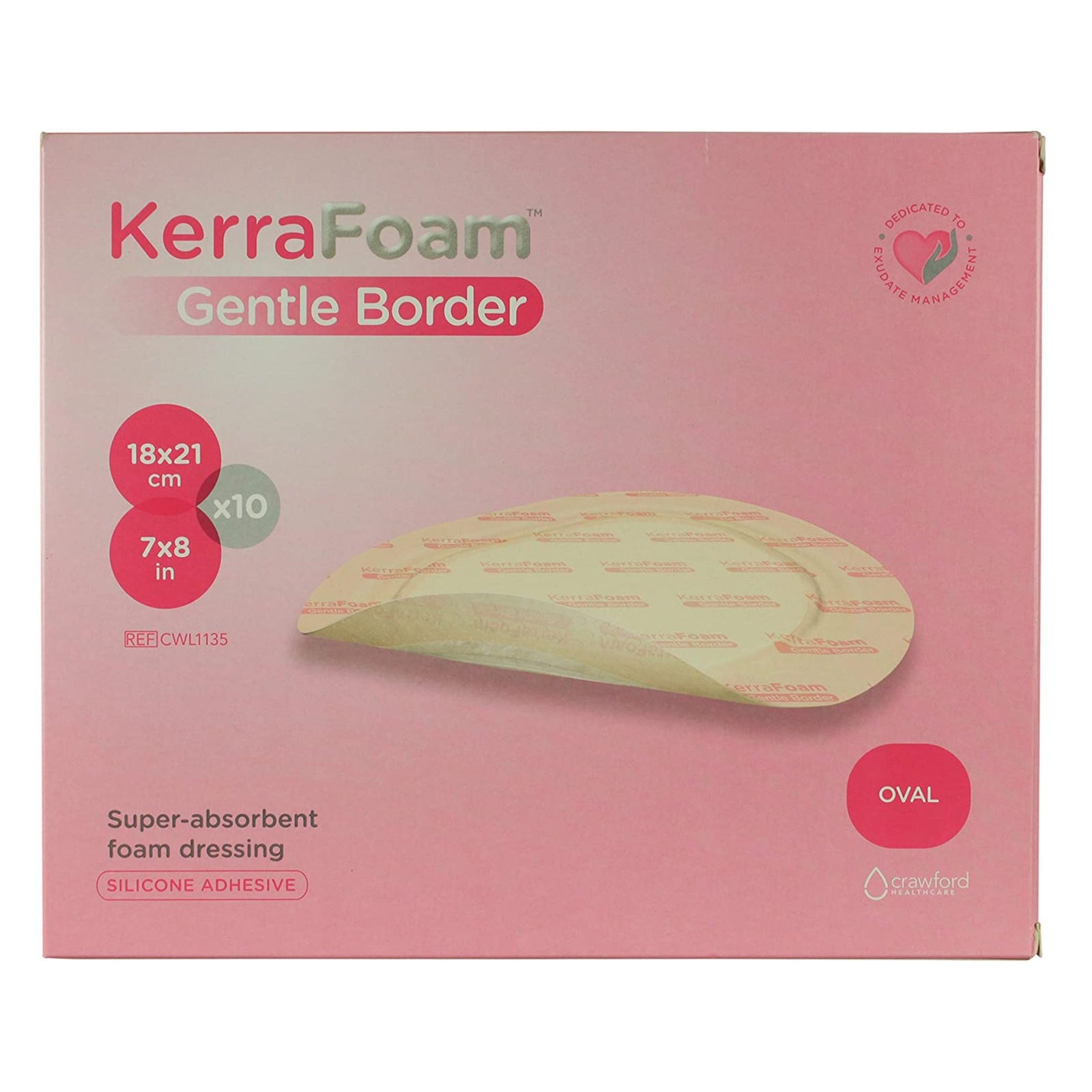 KerraFoam Gentle Border Silicone Foam Dressing