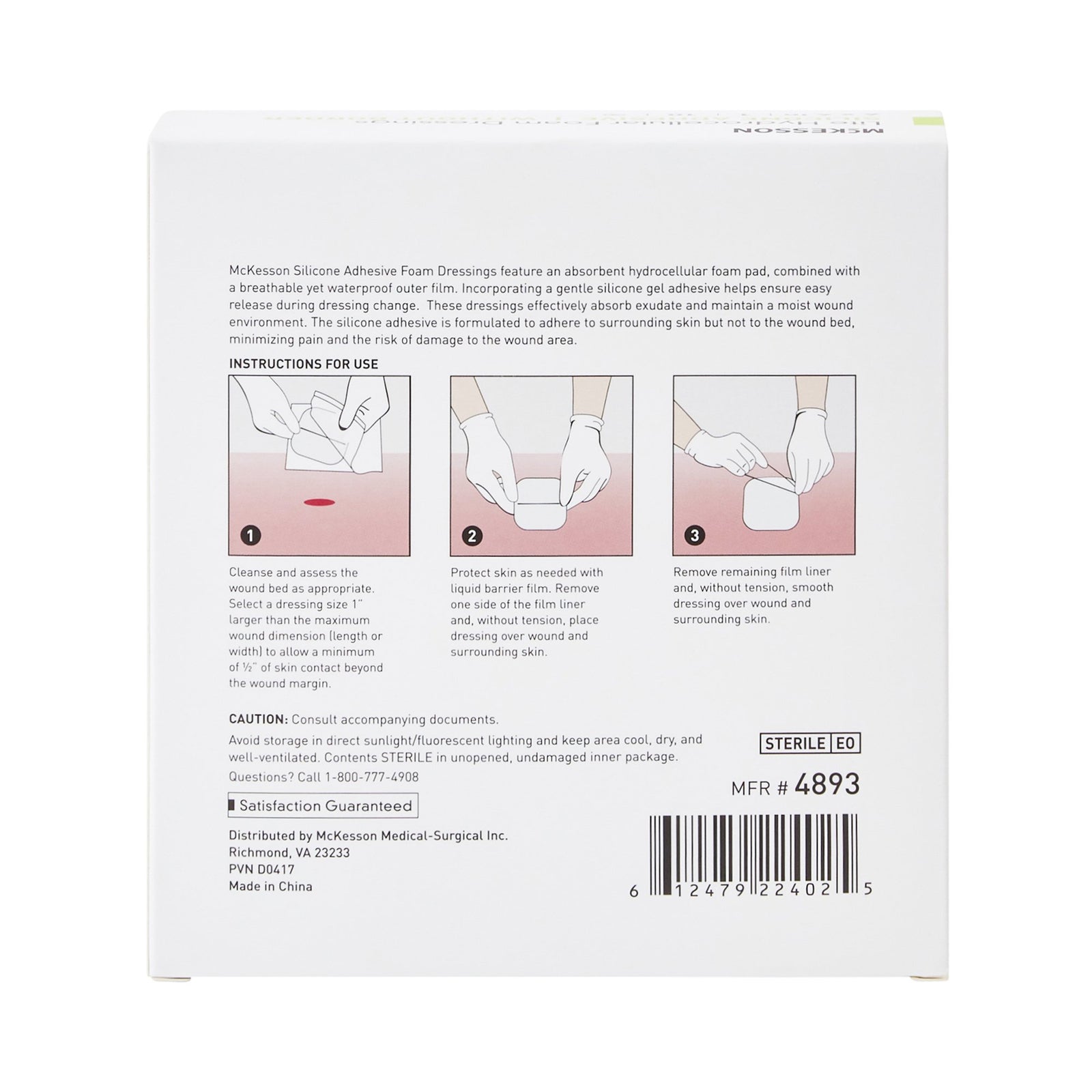 McKesson Lite Thin Silicone Foam Dressing