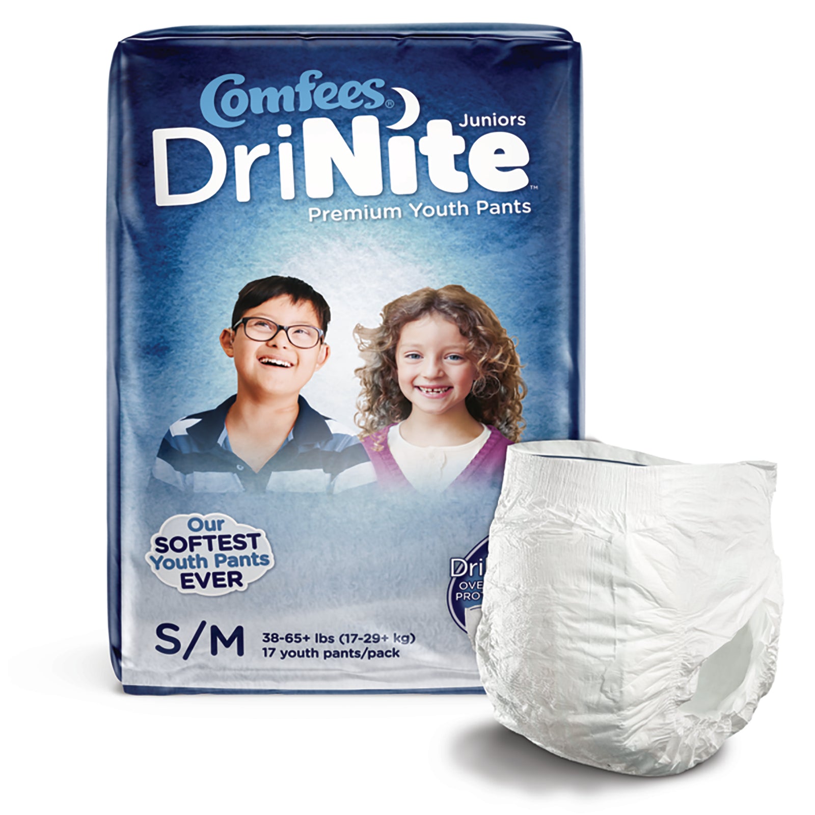 Comfees DriNite Juniors Unisex Youth Absorbent Underwear