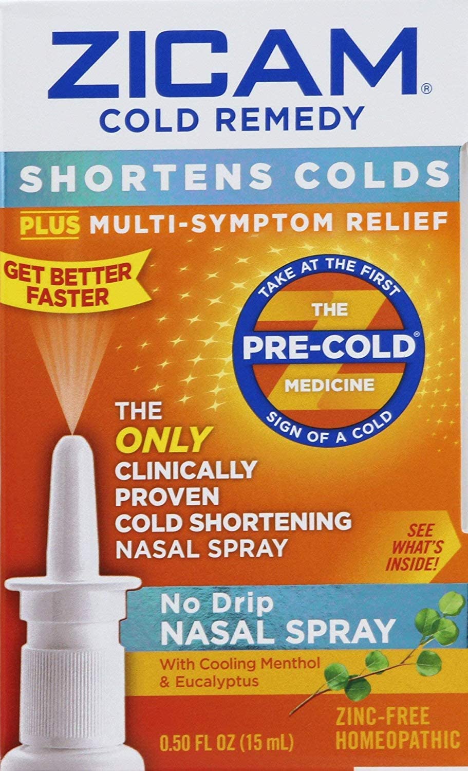 Save on ZICAM Cold Remedy No Drip Nasal Spray with Cooling Menthol &  Eucalyptus Order Online Delivery