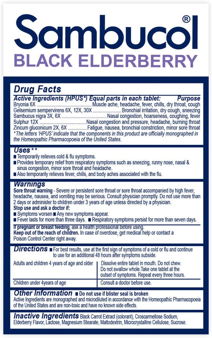 Sambucol Black Elderberry Cold & Flue Relief