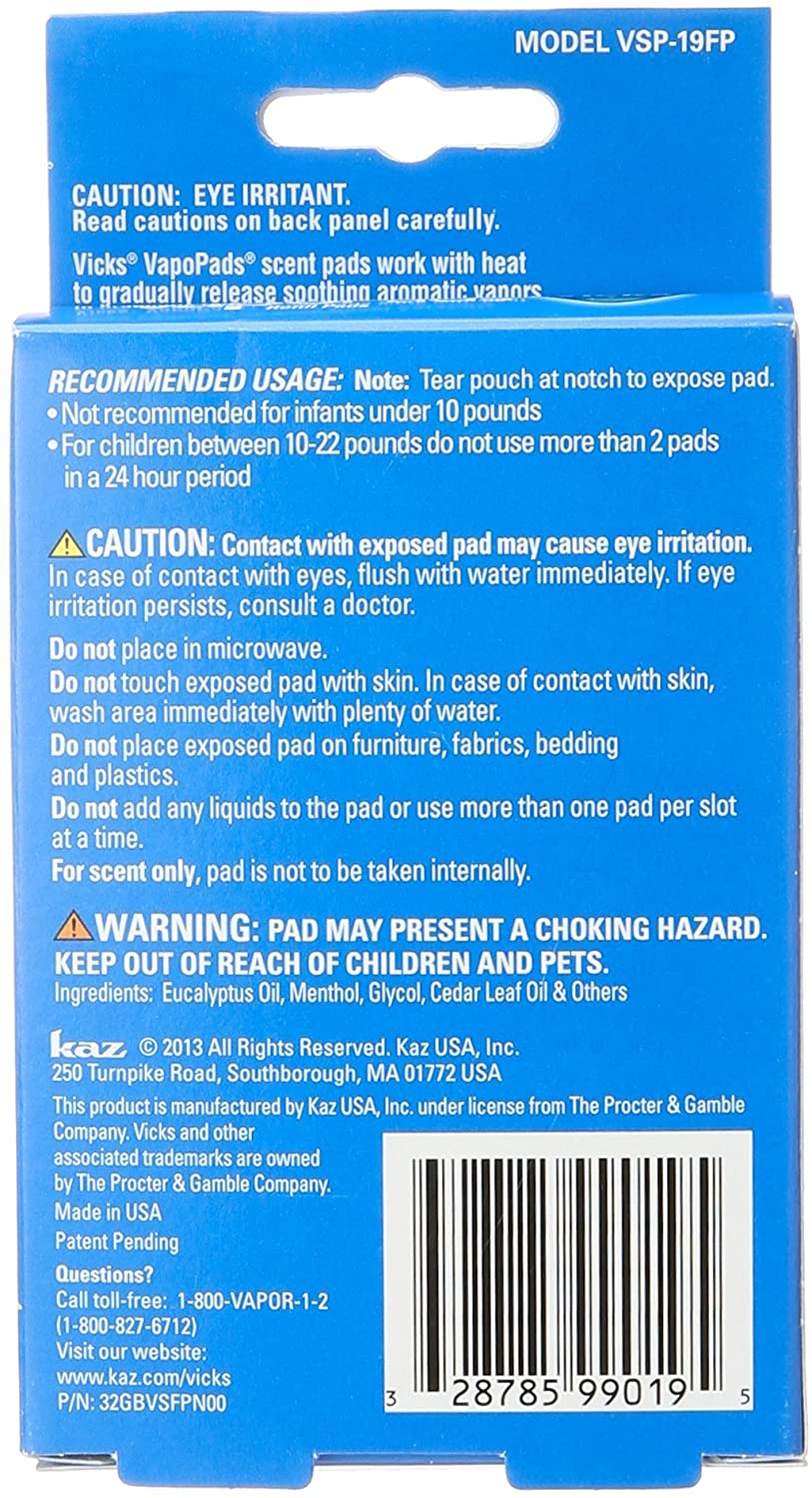 Vicks VapoPads Methol 8Hr.