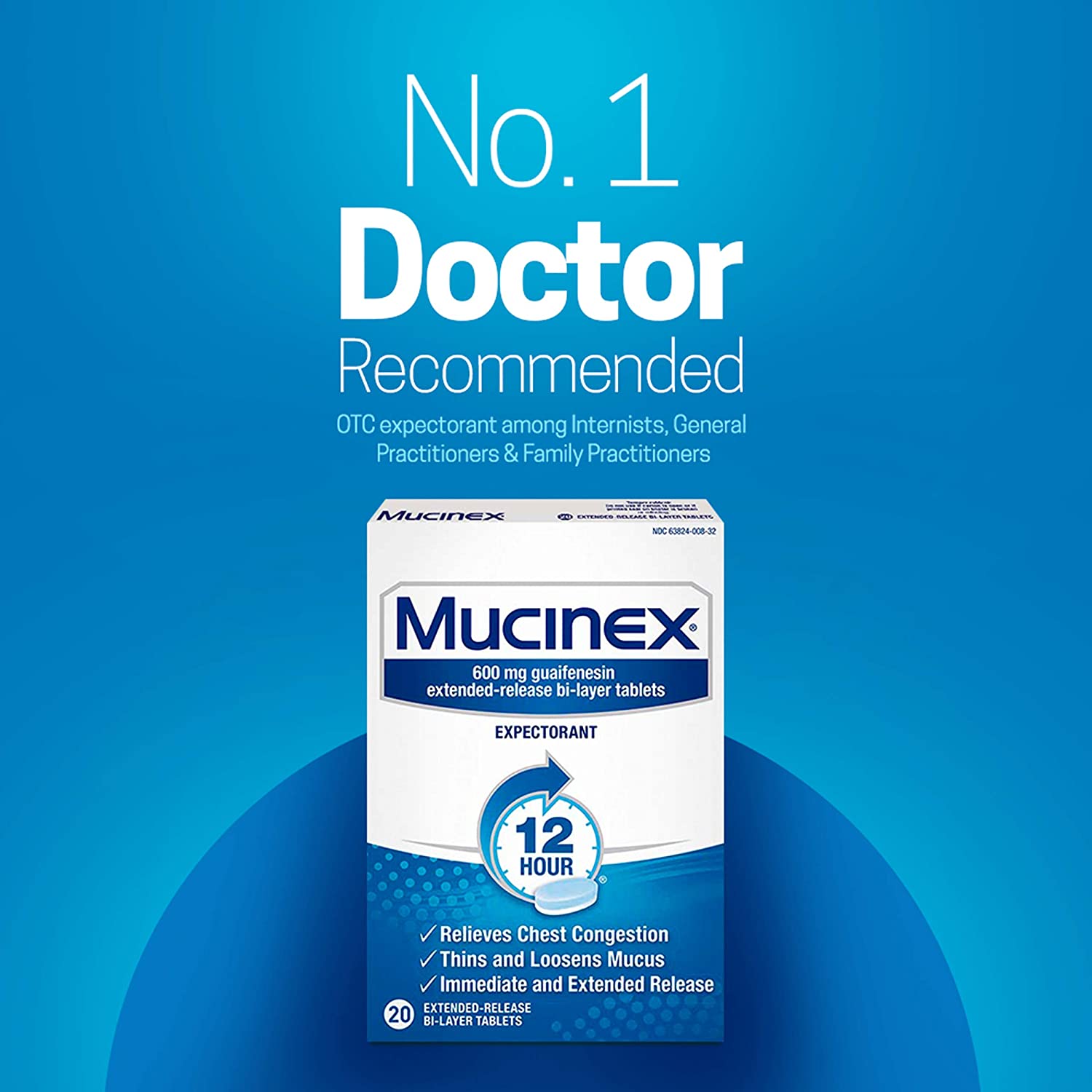 Mucinex Chest Congestions Expectorant 12H Guaifenesin