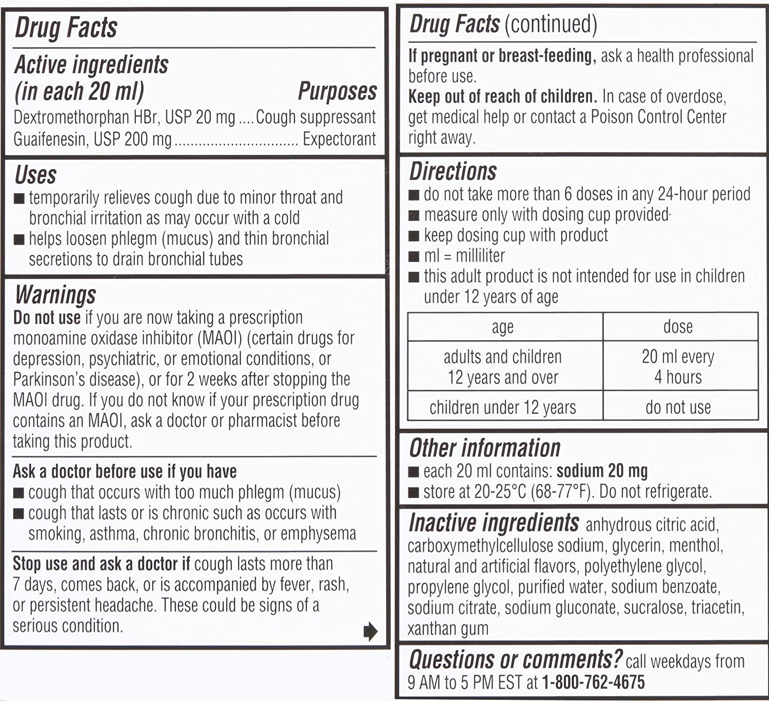 Robitussin Cough + Chest Congestion Dm