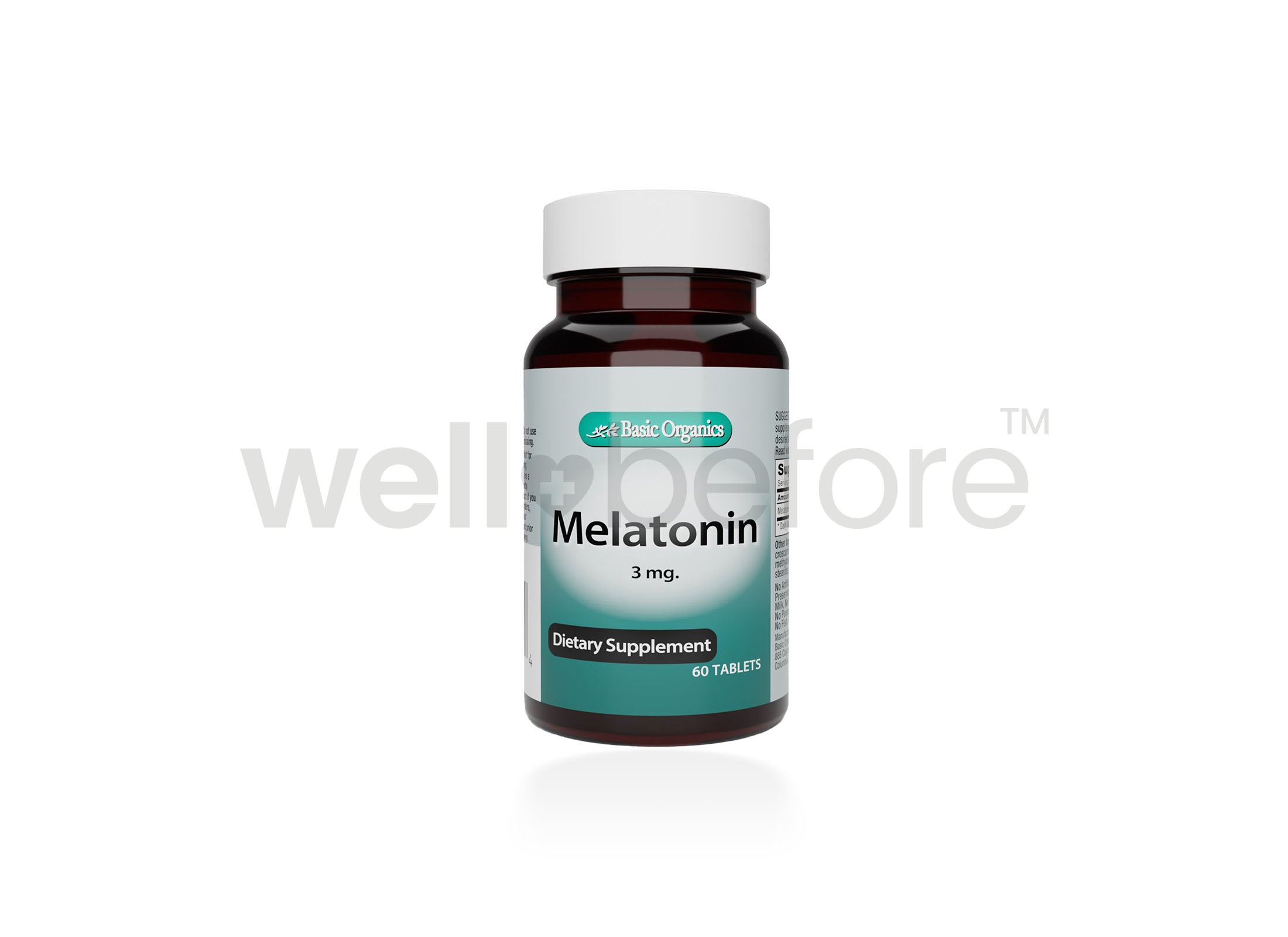 Basic Organics Melatonin Dietary Supplement