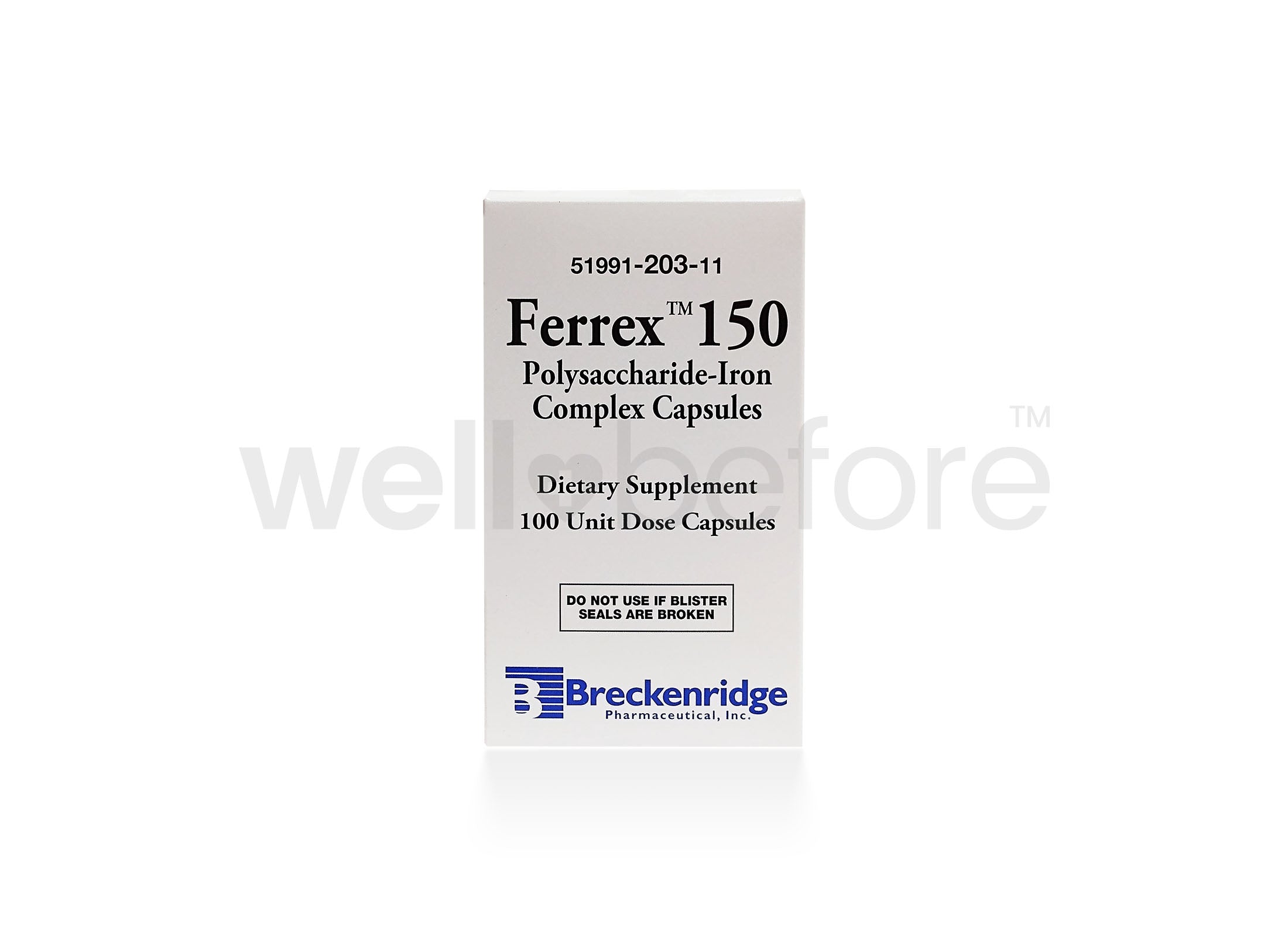 Breckenridge Pharmaceutical Ferrex 150 Polysaccharide-Iron Complex Capsules
