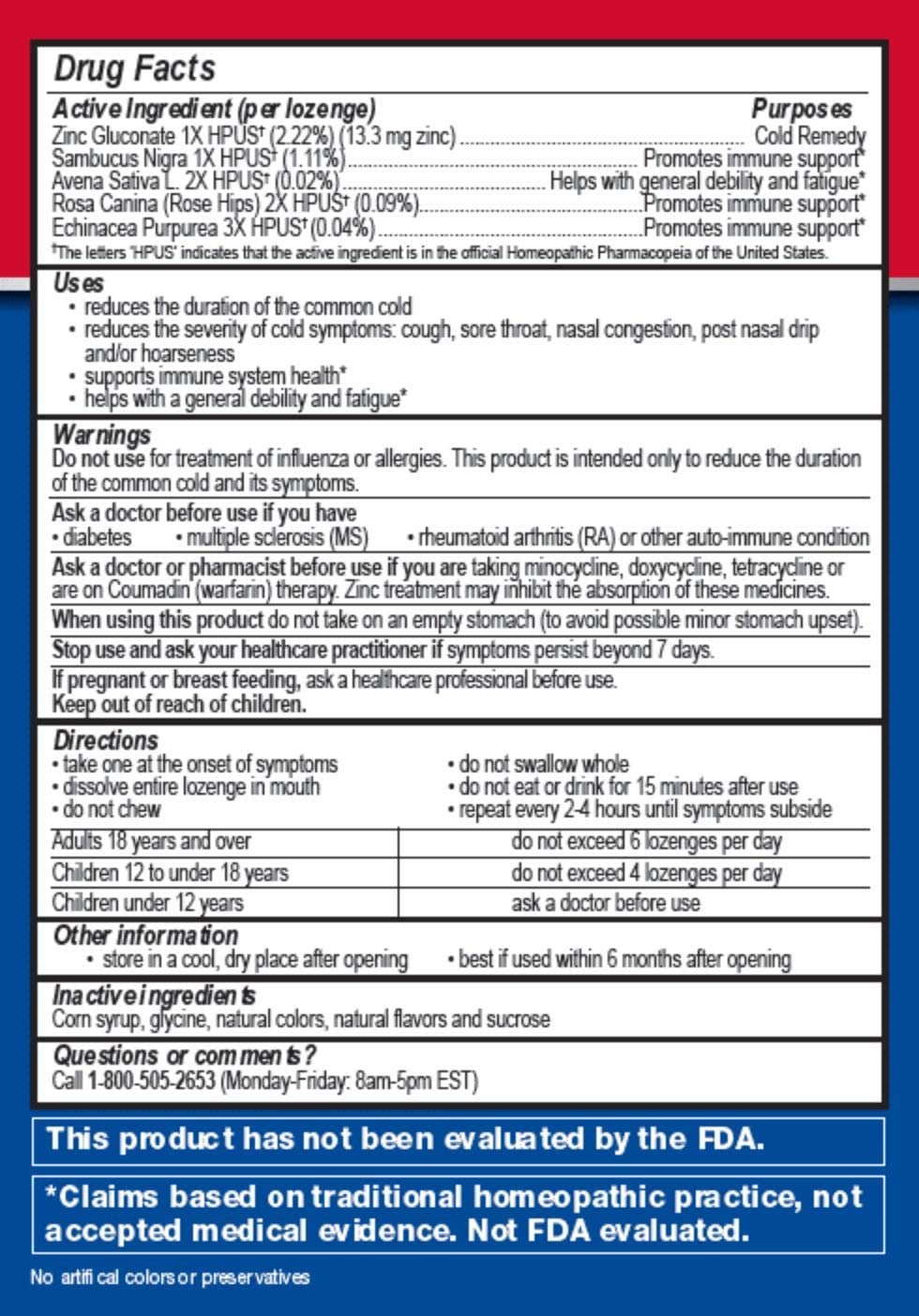 Cold-EEZE Plus Cold-Shortening Lozenges