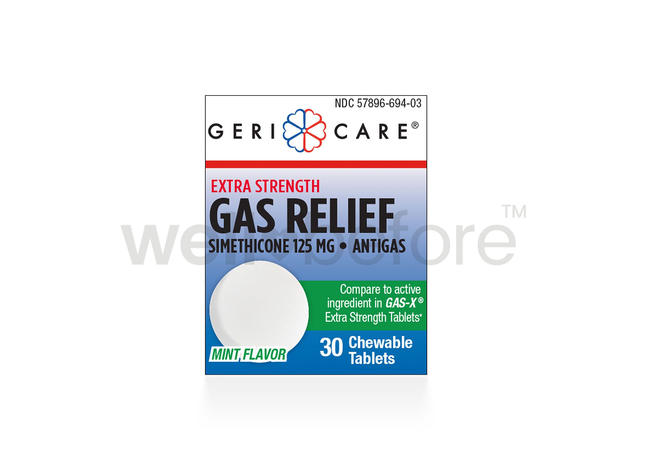 Geri-Care Extra Strength Gas Relief Simethicone - Antigas