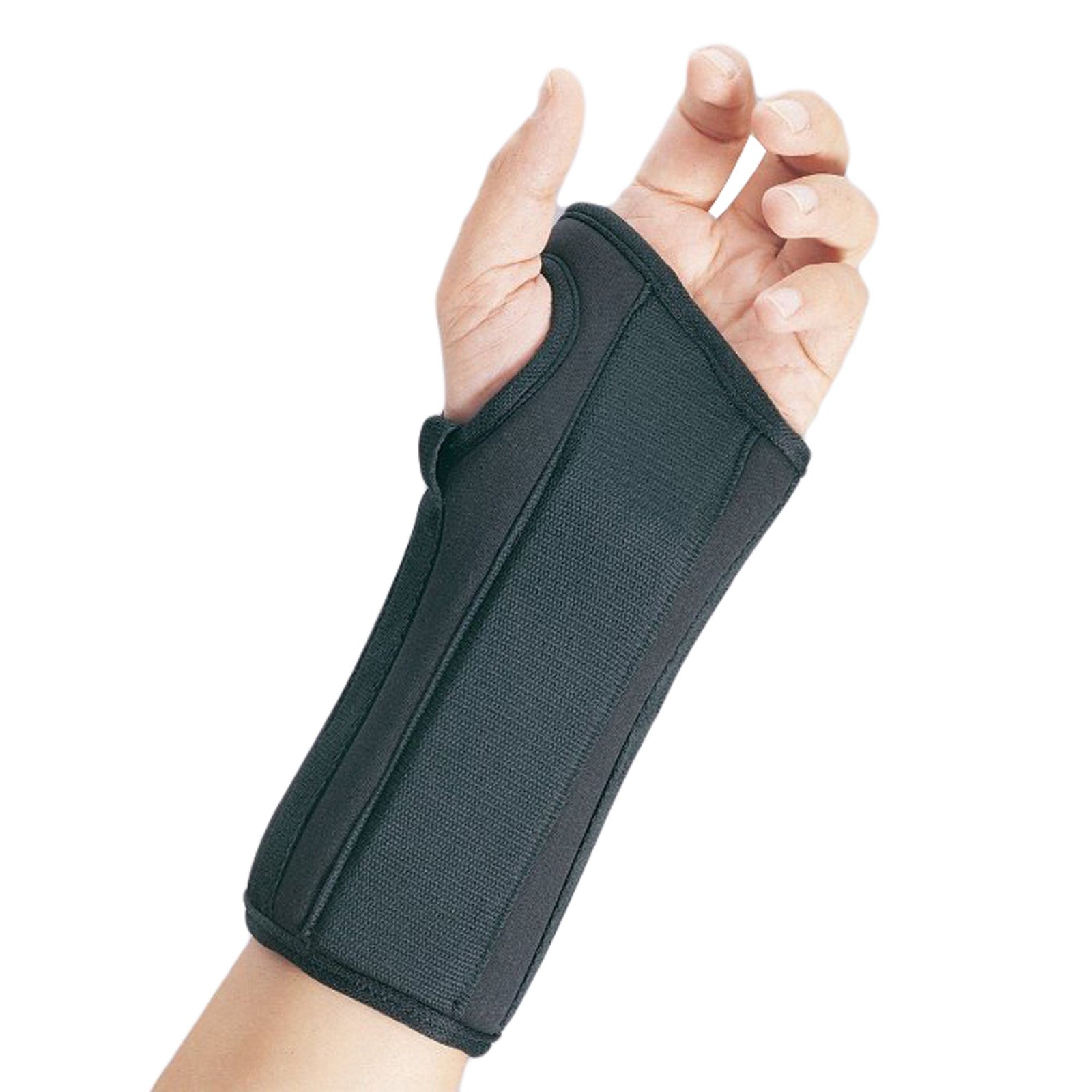 FLA Orthopedics ProLite Wrist Brace, 8", Lateral Stay Elastic Foam, Left Hand, Black, Medium,