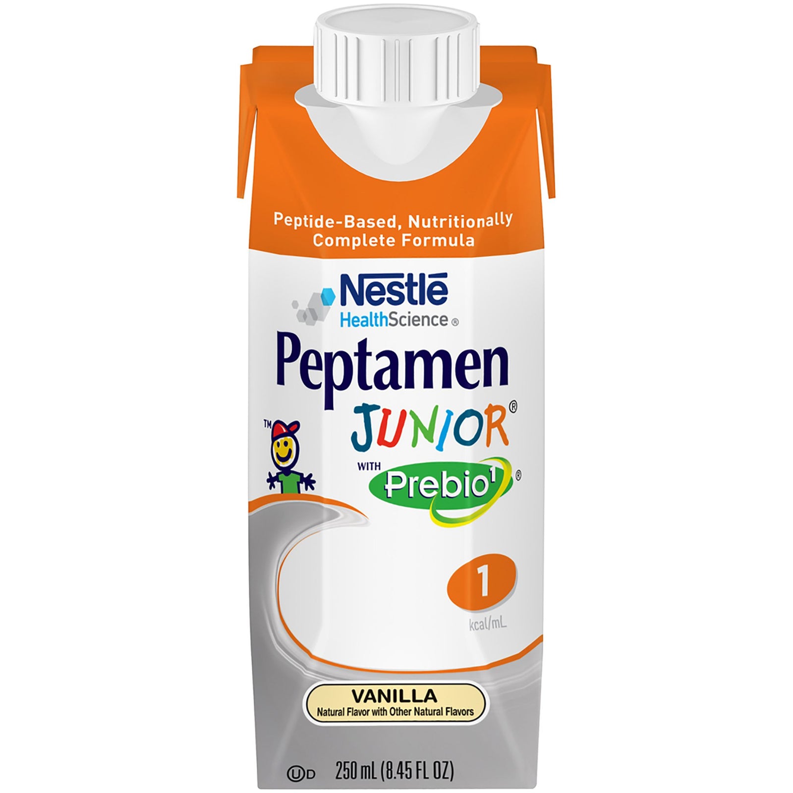 Peptamen Junior® with Prebio¹™ Vanilla Pediatric Oral Supplement / Tube Feeding Formula, 8.45 oz. Tetra Prisma®
