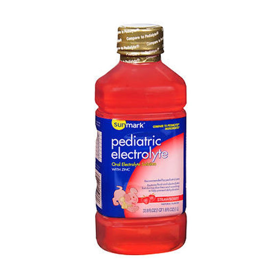 sunmark® Strawberry Pediatric Oral Electrolyte Solution, 33.8 oz. Bottle