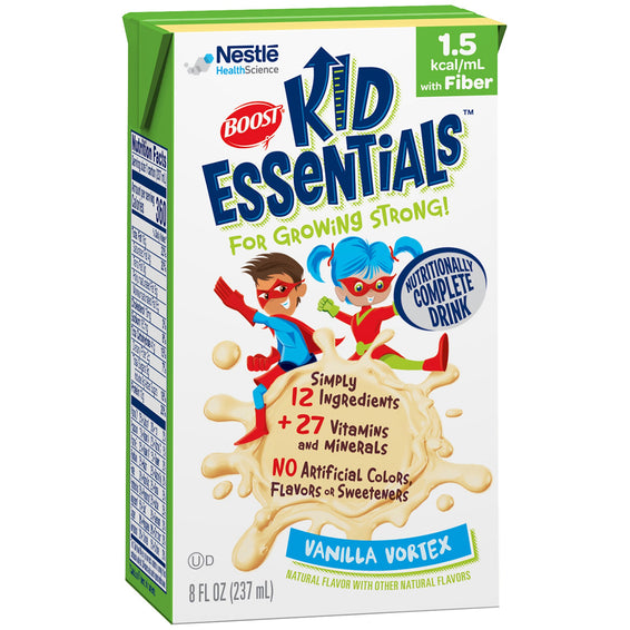 Boost® Kid Essentials™ 1.5 with Fiber Vanilla Pediatric Oral Supplement / Tube Feeding Formula, 8 oz. Tetra Brik®