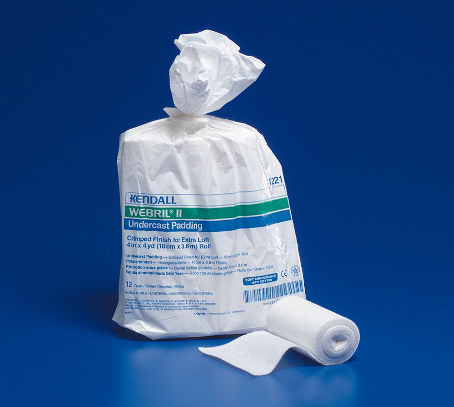 Webril™ II White Cotton Undercast Cast Padding, 2 Inch x 4 Yard