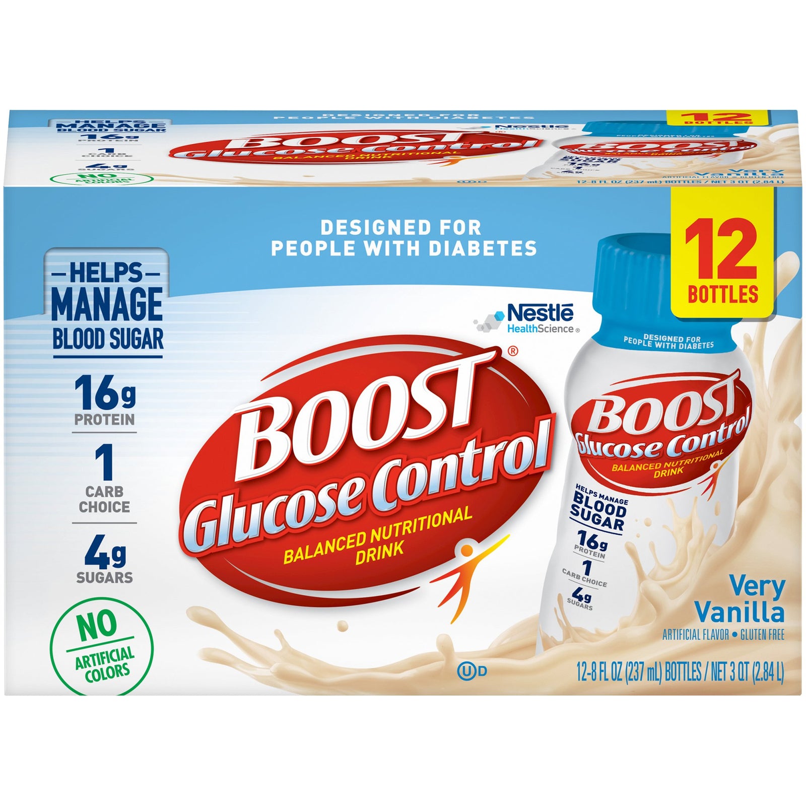 Boost Glucose Control Oral Supplement Very Vanilla Flavor