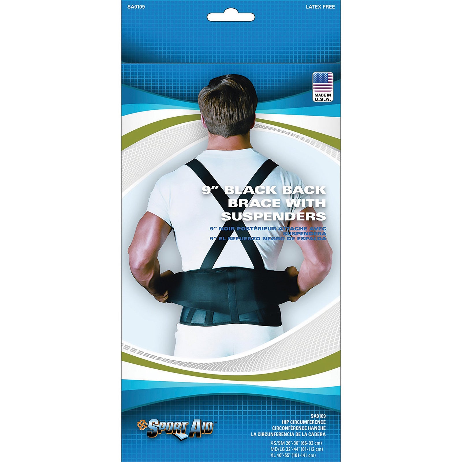 Sport-Aid™ Back Support Belt with Stays, Extra Large