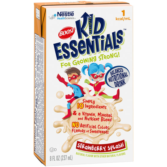 Boost® Kid Essentials™ 1.0 Strawberry Pediatric Oral Supplement / Tube Feeding Formula, 8 oz. Tetra Brik®