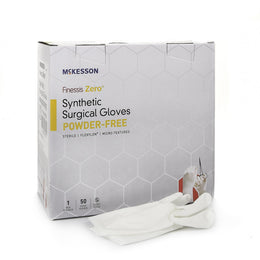 McKesson Finessis Zero Flexylon Synthetic Standard Cuff Length Surgical Glove
