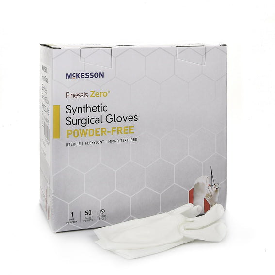 McKesson Finessis Zero Flexylon Synthetic Standard Cuff Length Surgical Glove